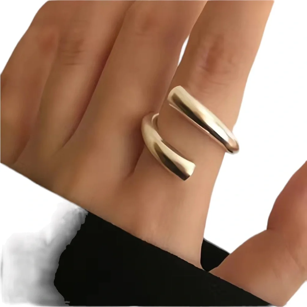 Silver Wrap Ring 2 Piece Set